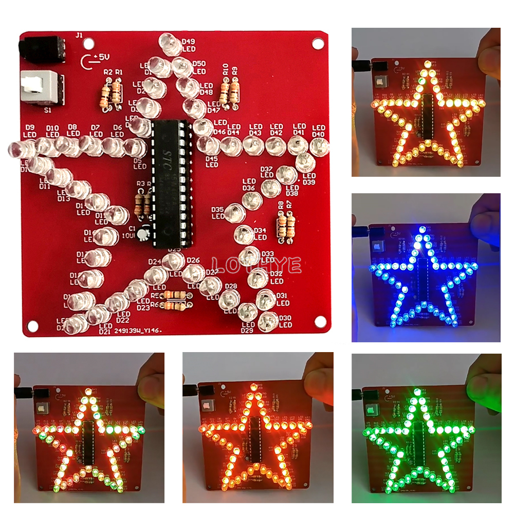 Diy Electronics News - Colorful Dazzling LED Pentagram RGB Flow