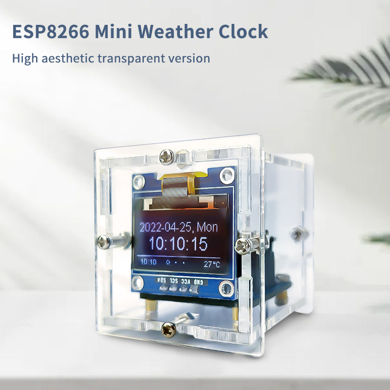 ESP8266 Mini Weather Clock Kit - Diy Electronics News review and price