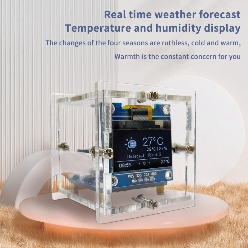 ESP8266 Mini Weather Clock Kit - Diy Electronics News review and price