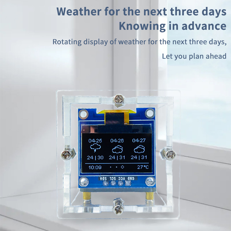 ESP8266 Mini Weather Clock Kit - Diy Electronics News review and price