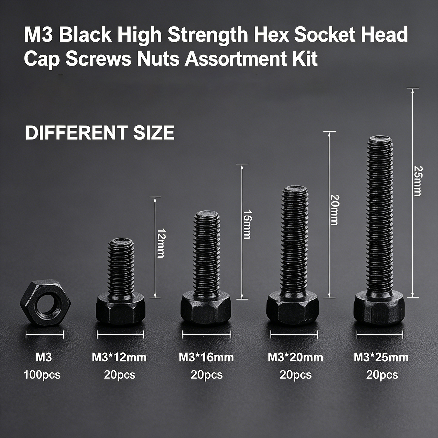 M3 Black Hex Socket Head Cap S - Diy Home Electronics Projects review and price