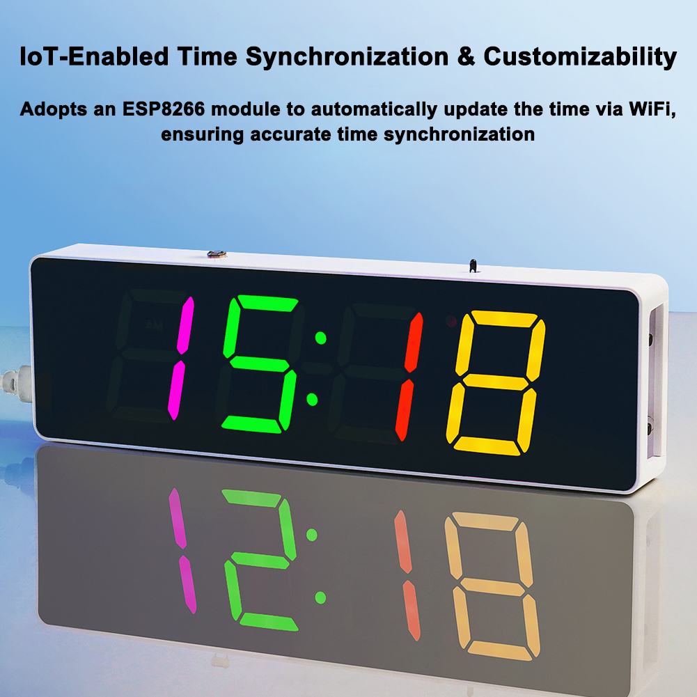 ESP8266 IoT Colorful WiFi Cloc - Diy Home Electronics Projects review and price