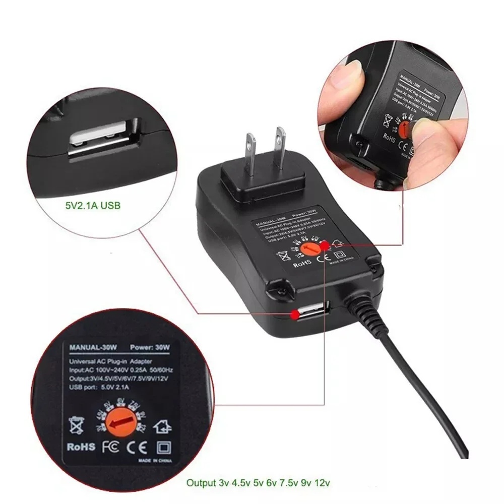 30W Universal Power Adapter Ad - Dc Power Supply Variable review and price
