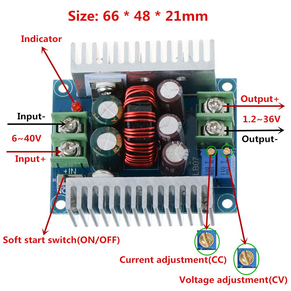 20A 300W CC CV Step Down Modul - Dc Power Supply Variable review and price