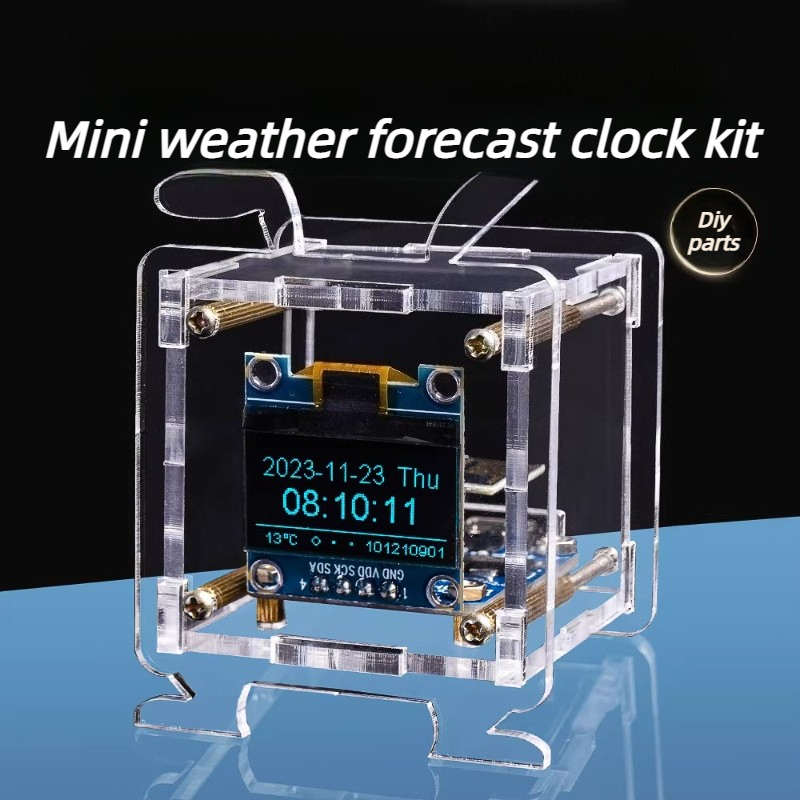 Mini Desk Clock Kit Weather Fo - Diy Electronics Desk review and price