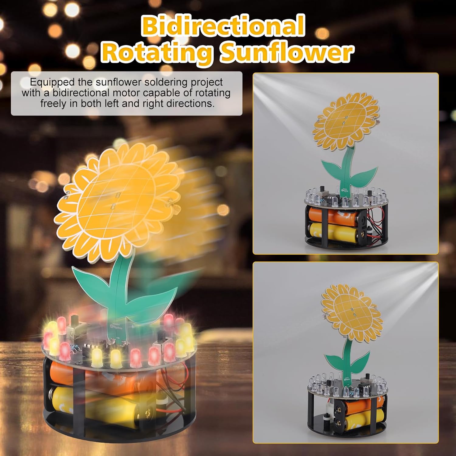Rotating Sunflower Electronic  - Diy Electronics Desk review and price