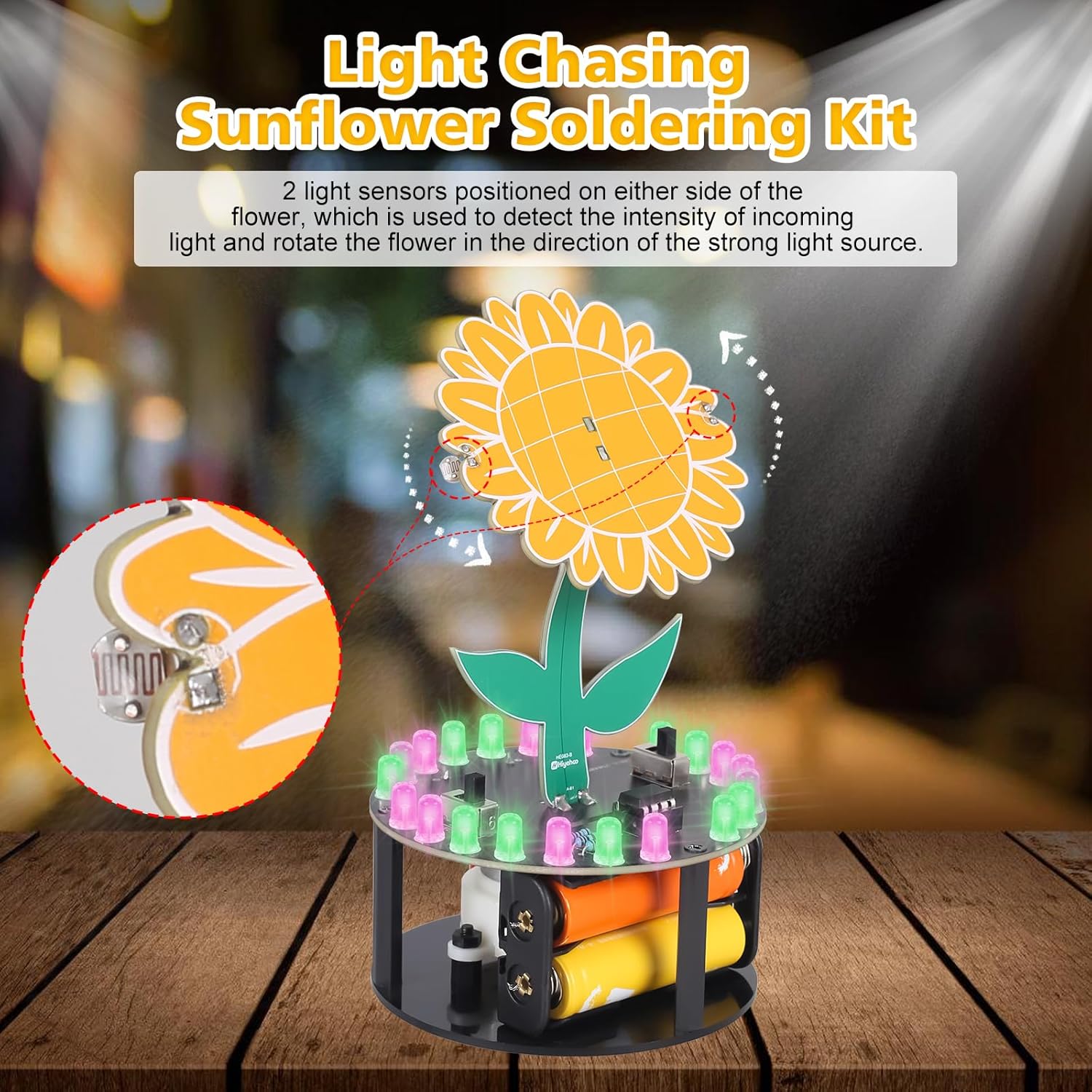 Rotating Sunflower Electronic  - Diy Electronics Desk review and price