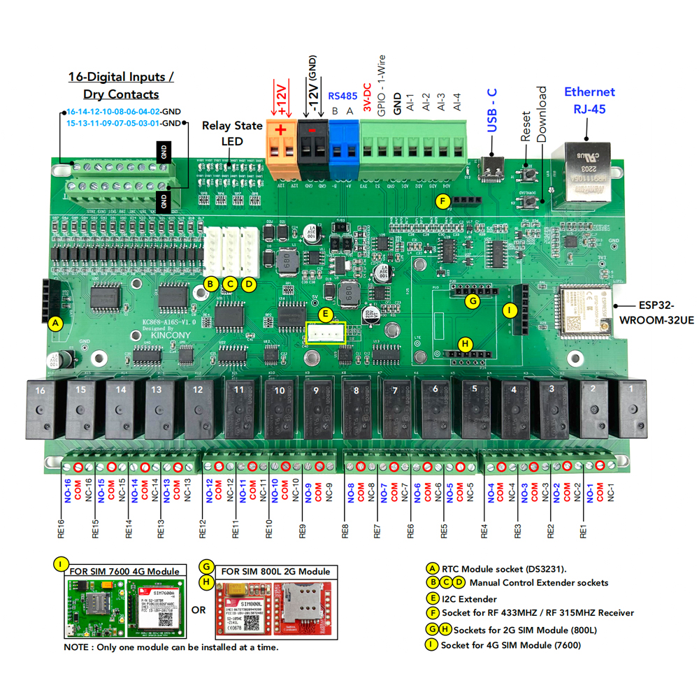 KC868-A16S 16CH ESP32 Relay Bo - Rtc Module Ds3231 review and price