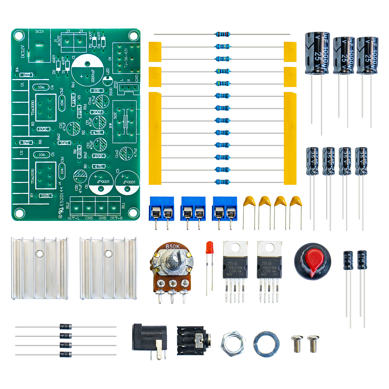TDA2030A Stereo Amplifier Boar - Diy Audio Electronics Projects review and price