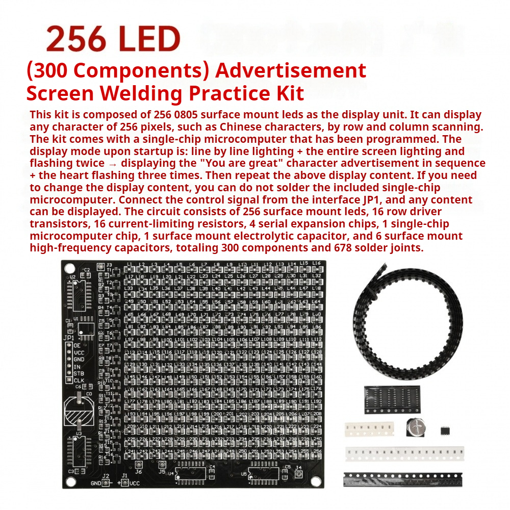 64/256 LED SMD Dot Matrix Adve - Diy Electronics Kits review and price